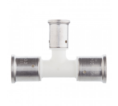 Тройник Henco (10PKW-262026) 26(пресс) х 20(пресс) х 26(пресс) PVDF белый Тройник Henco (10PKW-262026) 26(пресс) х 20(пресс) х 26(пресс) PVDF белый