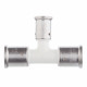 Тройник Henco (10PKW-262026) 26(пресс) х 20(пресс) х 26(пресс) PVDF белый