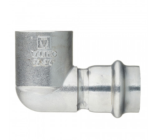 Угол VALTEC (VTi.952.I.002205) 90° 22 мм х 3/4 ВР нержавеющая сталь Угол VALTEC (VTi.952.I.002205) 90° 22 мм х 3/4 ВР нержавеющая сталь
