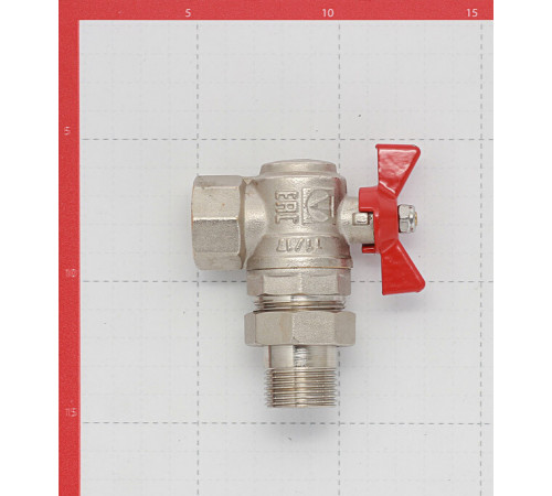 Кран шаровой латунный Valtec Base 3/4 ВР(г) х 3/4 НР(ш) бабочка с полусгоном угловой (VT.228.N.05) Кран шаровой латунный Valtec Base 3/4 ВР(г) х 3/4 НР(ш) бабочка с полусгоном угловой (VT.228.N.05)