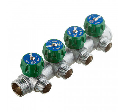 Коллектор Stout 3/4 ВР(г) х 4 выхода 1/2 НР(ш) х 3/4 НР(ш) регулирующий (SMB-6850-341204) Коллектор Stout 3/4 ВР(г) х 4 выхода 1/2 НР(ш) х 3/4 НР(ш) регулирующий (SMB-6850-341204)