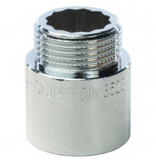 Удлинитель Stout 25 мм 3/4 ВР(г) х 3/4 НР(ш) хром латунный (SFT-0002-003425)