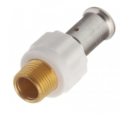 Муфта Henco (17PKW-1604) 16(пресс) х 1/2 НР(ш) PVDF белая Муфта Henco (17PKW-1604) 16(пресс) х 1/2 НР(ш) PVDF белая