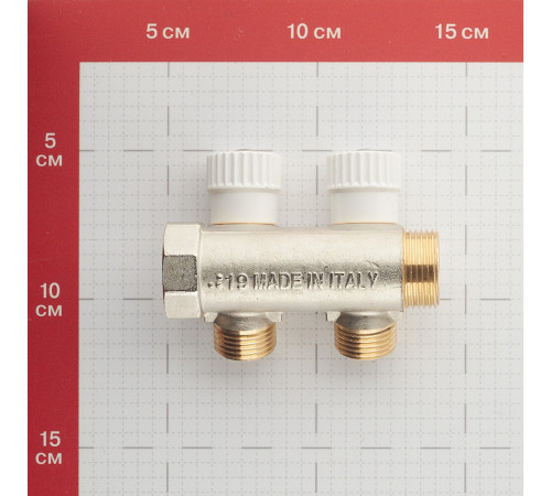 Коллектор Stout 3/4 ВР(г) х 2 выхода 1/2 НР(ш) х 3/4 НР(ш) регулируемый (SMB 6851 341202) Коллектор Stout 3/4 ВР(г) х 2 выхода 1/2 НР(ш) х 3/4 НР(ш) регулируемый (SMB 6851 341202)