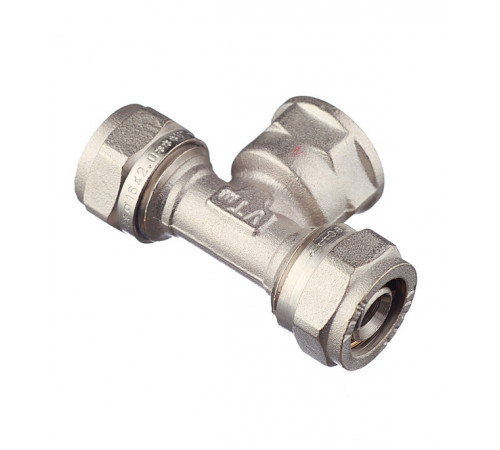 Тройник VALTEC (VTm.332.N.160416) 16 обж(ц) х 1/2 ВР(г) х 16 обж(ц)