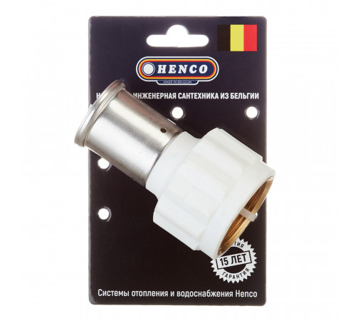 Муфта Henco (18PKW-3207) 32(пресс) х 1 1/4 ВР(г) белая PVDF Муфта Henco (18PKW-3207) 32(пресс) х 1 1/4 ВР(г) белая PVDF