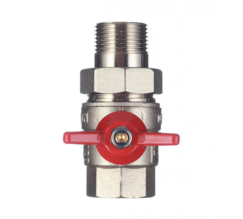 Кран шаровой латунный Valtec Base 3/4 ВР(г) х 3/4 НР(ш) бабочка с полусгоном прямой (VT.227.N.05) Кран шаровой латунный Valtec Base 3/4 ВР(г) х 3/4 НР(ш) бабочка с полусгоном прямой (VT.227.N.05)