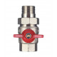 Кран шаровой латунный Valtec Base 3/4 ВР(г) х 3/4 НР(ш) бабочка с полусгоном прямой (VT.227.N.05)
