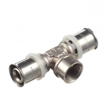 Тройник VALTEC (VTm.232.N.200420) 20(пресс) х 1/2 ВР(г) х 20(пресс)