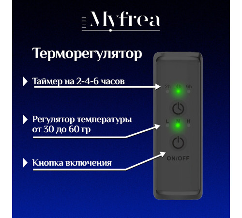 Полотенцесушитель электрический MyFrea MyVatican 800х400 мм 124 Вт с терморегулятором черный Полотенцесушитель электрический MyFrea MyVatican 800х400 мм 124 Вт с терморегулятором черный