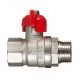 Кран шаровой латунный Valtec 1/2 ВР(г) х 1/2 НР(ш) полнопроходной бабочка прямой (VT.123.N.04)