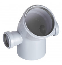 Отвод Valfex d110х50 мм 45° пластиковый с выходом d50 мм универсальный для внутренней канализации (23113150)