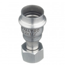 Соединитель VALTEC (VTi.908.I.002204) 22 мм х 1/2 ВР(г) нержавеющая сталь с накидной гайкой