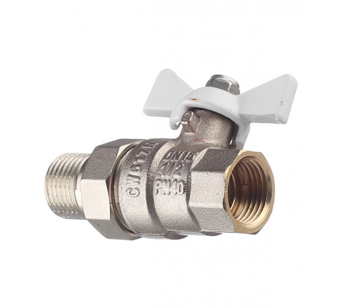 Кран шаровой латунный Valtec Base 1/2 ВР(г) х 1/2 НР(ш) бабочка с полусгоном прямой (VT.227.NW.04) Кран шаровой латунный Valtec Base 1/2 ВР(г) х 1/2 НР(ш) бабочка с полусгоном прямой (VT.227.NW.04)