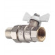 Кран шаровой латунный Valtec Base 1/2 ВР(г) х 1/2 НР(ш) бабочка с полусгоном прямой (VT.227.NW.04)