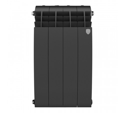 Радиатор биметаллический Royal Thermo BiLiner Noir Sable 500 мм 4 секции 1' боковое подключение черный Радиатор биметаллический Royal Thermo BiLiner Noir Sable 500 мм 4 секции 1' боковое подключение черный
