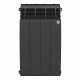 Радиатор биметаллический Royal Thermo BiLiner Noir Sable 500 мм 4 секции 1' боковое подключение черный