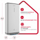 Водонагреватель накопительный Ariston Velis LUX INOX PW ABSE WIFI 100 электрический 100 л 1,5/2,5 кВт плоский универсальный