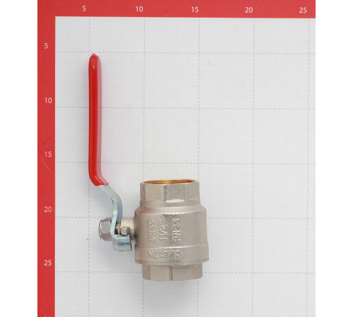 Кран шаровой латунный Valtec Base 1 1/2 ВР(г) х 1 1/2 ВР(г) ручка прямой (VT.214.N.08)