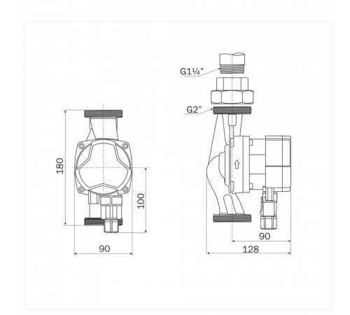 Циркуляционный насос для систем отопления Aquario Prime-A1-328-180 DN32 подъем 8 м 180 мм с гайками (5138) Циркуляционный насос для систем отопления Aquario Prime-A1-328-180 DN32 подъем 8 м 180 мм с гайками (5138)