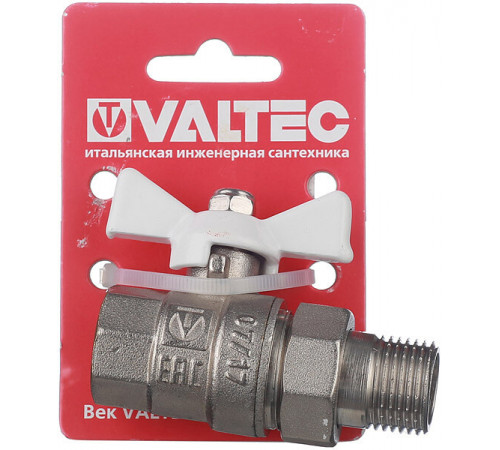 Кран шаровой латунный Valtec Base 1/2 ВР(г) х 1/2 НР(ш) бабочка с полусгоном прямой (VT.227.NW.04) Кран шаровой латунный Valtec Base 1/2 ВР(г) х 1/2 НР(ш) бабочка с полусгоном прямой (VT.227.NW.04)