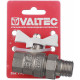 Кран шаровой латунный Valtec Base 1/2 ВР(г) х 1/2 НР(ш) бабочка с полусгоном прямой (VT.227.NW.04)