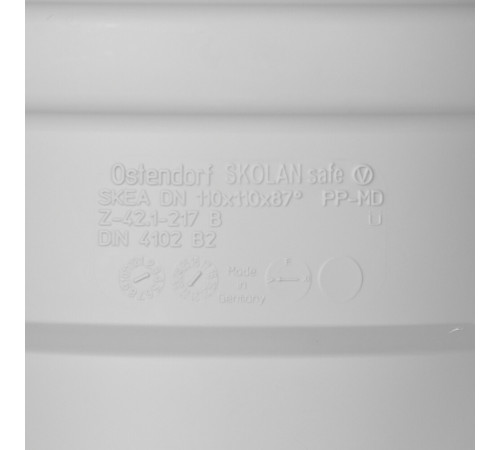 Тройник Ostendorf SKEA d110 мм 87° пластиковый бесшумный для внутренней канализации (335400) Тройник Ostendorf SKEA d110 мм 87° пластиковый бесшумный для внутренней канализации (335400)