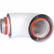 Отвод коаксиальный Rommer d60/100 мм 90° комплект