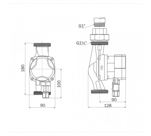 Циркуляционный насос для систем отопления Aquario Prime-A1-258-180 DN25 подъем 8 м 180 мм с гайками (5128) Циркуляционный насос для систем отопления Aquario Prime-A1-258-180 DN25 подъем 8 м 180 мм с гайками (5128)