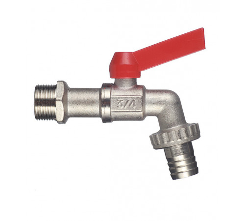 Кран шаровой латунный Valtec 3/4 НР(ш) х 3/4 НР(ш) ручка со штуцером угловой (VT.051.N.05) Кран шаровой латунный Valtec 3/4 НР(ш) х 3/4 НР(ш) ручка со штуцером угловой (VT.051.N.05)