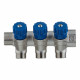 Коллектор Valtec 3/4 ВР(г) х 3 выхода 1/2 НР(ш) х 3/4 НР(ш) регулируемый (VTc.560.N.0503)