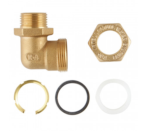 Угол Stahlmann IWS EasyFix 90° 15 мм х 1/2 НР(ш) для гофрированных труб