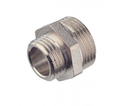 Ниппель переходной Valtec 3/4 НР(ш) х 1/2 НР(ш) латунный (VTr.580.N.0504) Ниппель переходной Valtec 3/4 НР(ш) х 1/2 НР(ш) латунный (VTr.580.N.0504)