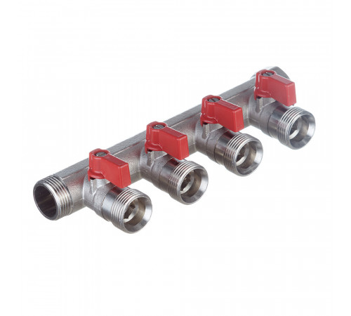 Коллектор Henco 3/4 ВР(г) х 4 выхода 3/4 НР(ш) ЕК х 3/4 НР(ш) с шаровыми кранами (VB050504-ROOD) Коллектор Henco 3/4 ВР(г) х 4 выхода 3/4 НР(ш) ЕК х 3/4 НР(ш) с шаровыми кранами (VB050504-ROOD)
