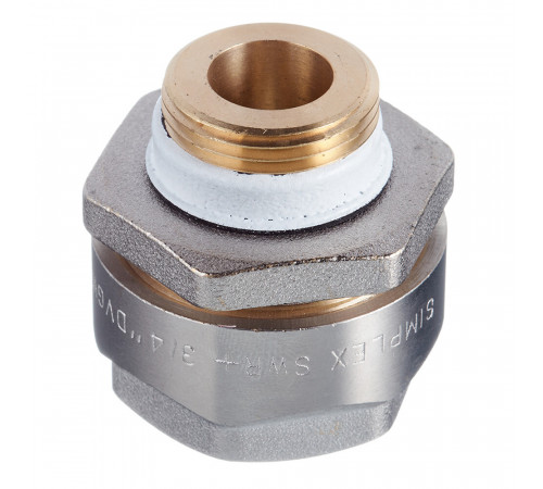 Адаптер трубный Simplex Plus 1/2 х G 3/4 ЕК для стальных труб (F13063)