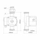 Циркуляционный насос для систем отопления Aquario AC 204-130 DN20 подъем 4 м 130 мм с гайками (5204)
