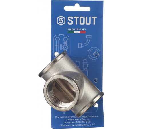 Тройник Stout 1 ВР(г) х 1 ВР(г) х 1 ВР(г) латунный (SFT-0020-000001) Тройник Stout 1 ВР(г) х 1 ВР(г) х 1 ВР(г) латунный (SFT-0020-000001)