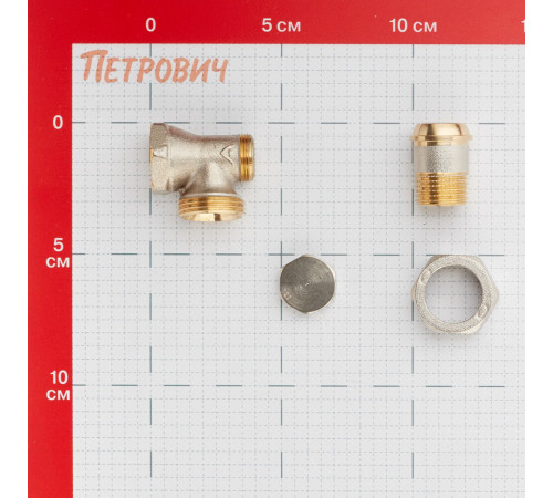 Клапан запорный угловой Тесе 1/2 НР(ш) х 1/2 ВР(г) для радиатора (8740434) Клапан запорный угловой Тесе 1/2 НР(ш) х 1/2 ВР(г) для радиатора (8740434)