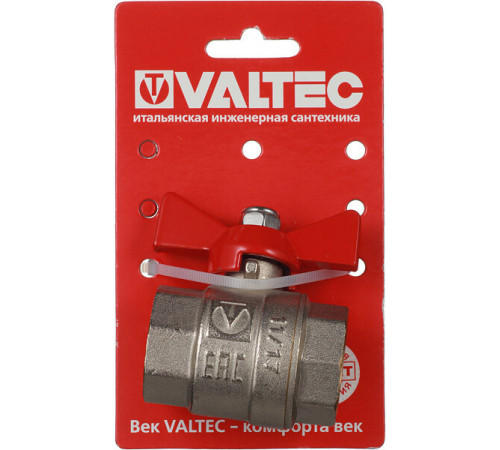 Кран шаровой латунный Valtec Base 1 ВР(г) х 1 ВР(г) бабочка прямой (VT.217.N.06) Кран шаровой латунный Valtec Base 1 ВР(г) х 1 ВР(г) бабочка прямой (VT.217.N.06)