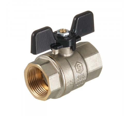 Кран шаровой латунный Stout SVB 3/4 ВР(г) х 3/4 ВР(г) полнопроходной бабочка прямой (SVB-0002-200020) Кран шаровой латунный Stout SVB 3/4 ВР(г) х 3/4 ВР(г) полнопроходной бабочка прямой (SVB-0002-200020)