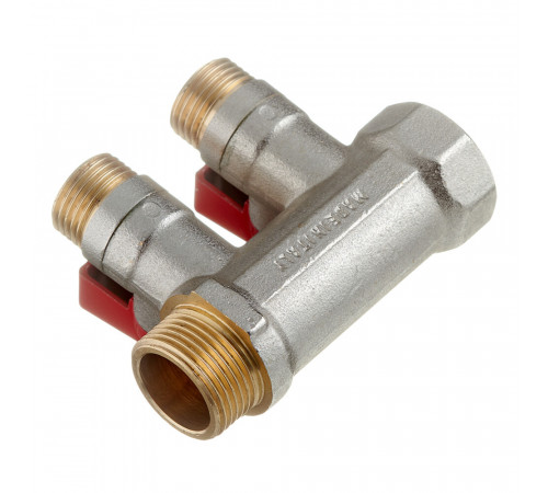Коллектор Stout 3/4 ВР(г) х 2 выхода 1/2 НР(ш) х 3/4 НР(ш) с шаровыми кранами (SMB 6210 341202) Коллектор Stout 3/4 ВР(г) х 2 выхода 1/2 НР(ш) х 3/4 НР(ш) с шаровыми кранами (SMB 6210 341202)
