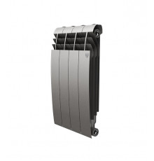 Радиатор биметаллический Royal Thermo BiLiner Silver Satin 500 мм 4 секции 1' боковое подключение серебро