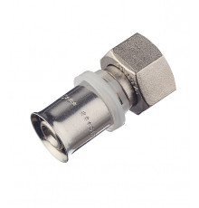 Соединитель прямой Valtec (VTm.222.N.001604) с накидной гайкой 16(пресс) х 1/2 ВР(г)