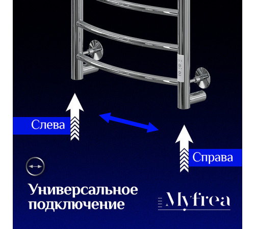 Полотенцесушитель электрический MyFrea MyMadrid с полкой 800х500 мм 106 Вт с терморегулятором хром Полотенцесушитель электрический MyFrea MyMadrid с полкой 800х500 мм 106 Вт с терморегулятором хром