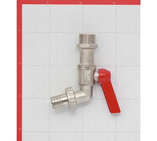Кран шаровой латунный Valtec 3/4 НР(ш) х 3/4 НР(ш) ручка со штуцером угловой (VT.051.N.05) Кран шаровой латунный Valtec 3/4 НР(ш) х 3/4 НР(ш) ручка со штуцером угловой (VT.051.N.05)