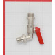 Кран шаровой латунный Valtec 3/4 НР(ш) х 3/4 НР(ш) ручка со штуцером угловой (VT.051.N.05)