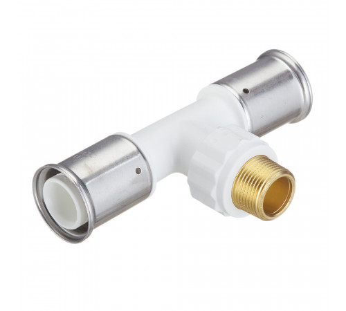 Тройник Henco (14PKW-320532) 32(пресс) х 3/4 НР(ш) х 32(пресс) белый PVDF Тройник Henco (14PKW-320532) 32(пресс) х 3/4 НР(ш) х 32(пресс) белый PVDF