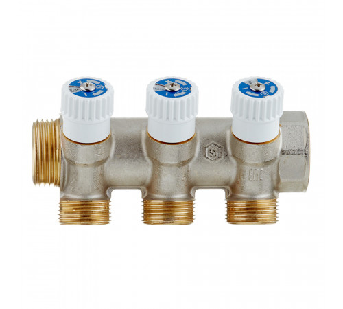 Коллектор Stout 1 ВР(г) х 3 выхода 3/4 НР(ш) ЕК х 1 НР(ш) регулируемый (SMB 6851 013403) Коллектор Stout 1 ВР(г) х 3 выхода 3/4 НР(ш) ЕК х 1 НР(ш) регулируемый (SMB 6851 013403)