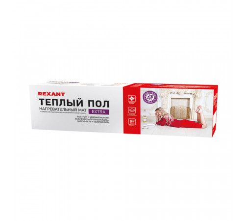 Теплый пол нагревательный мат Rexant Extra 1,5 кв.м 160 (240) Вт Теплый пол нагревательный мат Rexant Extra 1,5 кв.м 160 (240) Вт