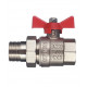 Кран шаровой латунный Valtec Base 3/4 ВР(г) х 3/4 НР(ш) бабочка с полусгоном прямой (VT.227.N.05)